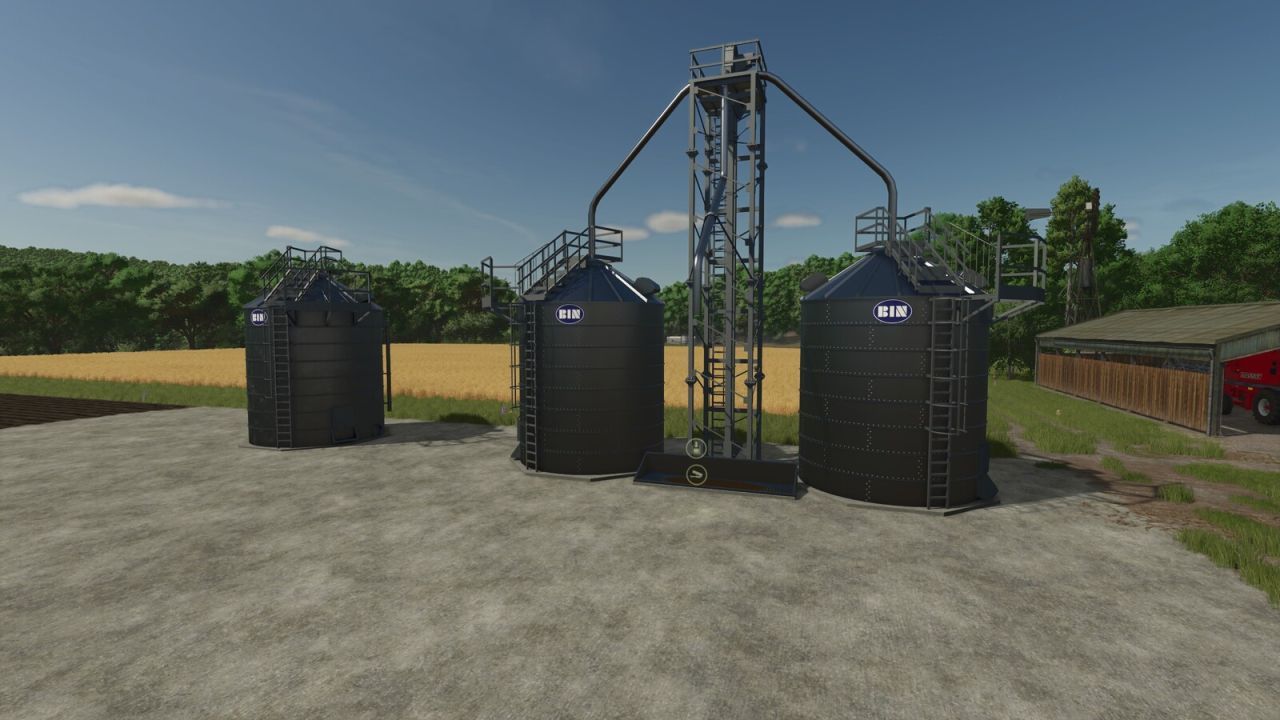Efficient BIN Pack — Spacious Metal Silos BIN 10 and BIN 100 for Farming Simulator 25