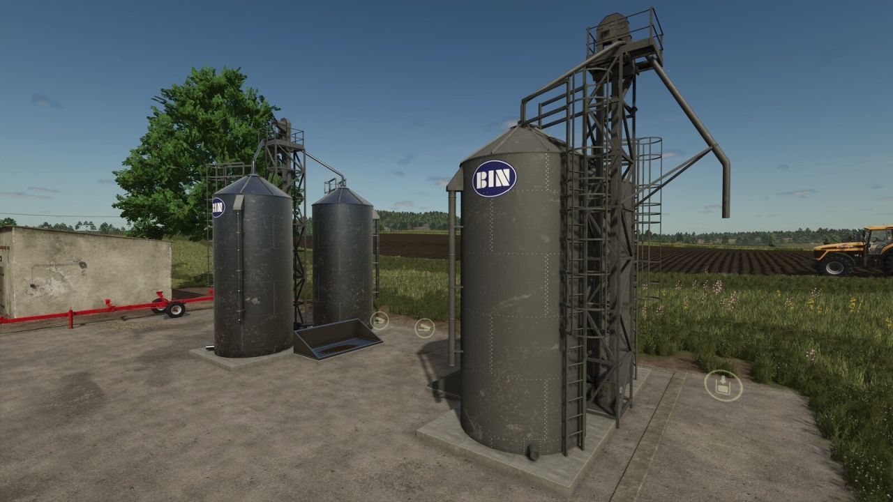 Efficient BIN Pack — Spacious Metal Silos BIN 10 and BIN 100 for Farming Simulator 25