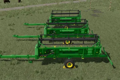 Пак причіпів і жаток John Deere 600R для Farming Simulator 25 — 2