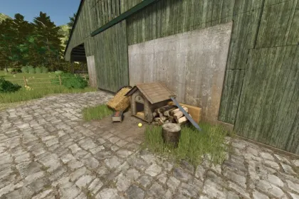 Przytulna Budka dla Psa Dog House With Decoration — Dekor dla Twojej Farmy w FS25 — 2