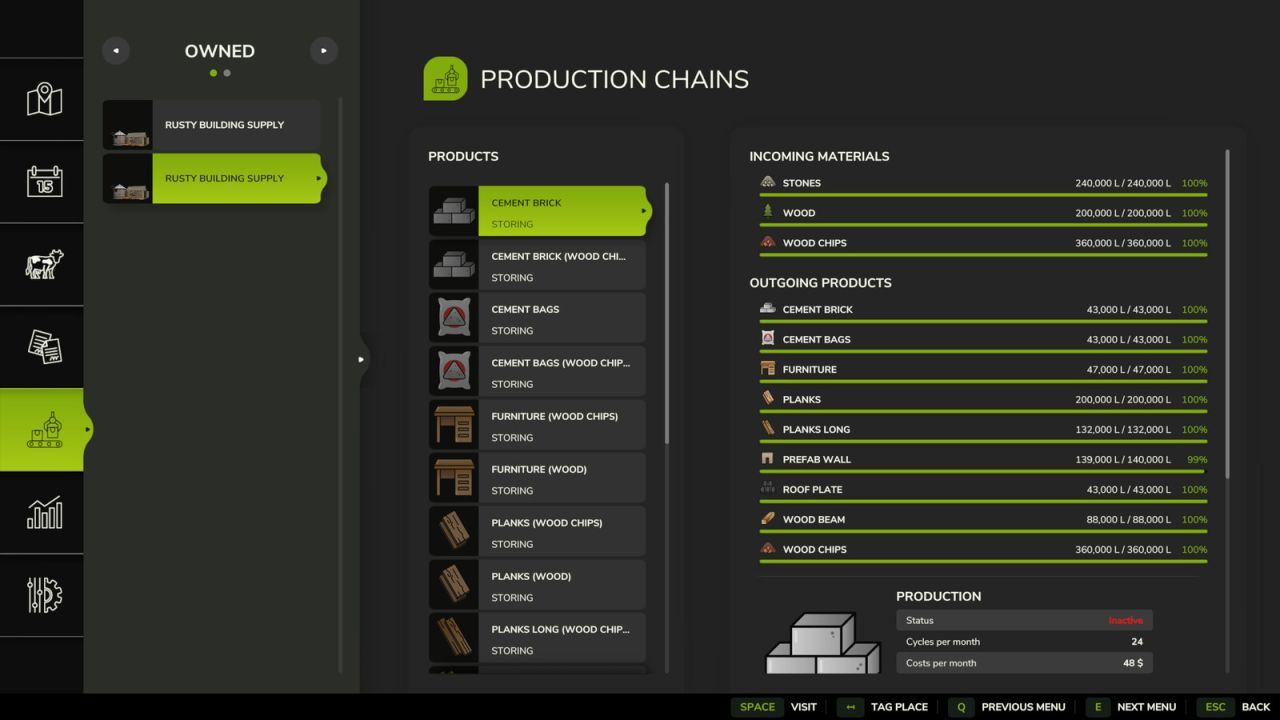 Виробничий майданчик Rusty Building Supply для Farming Simulator 25