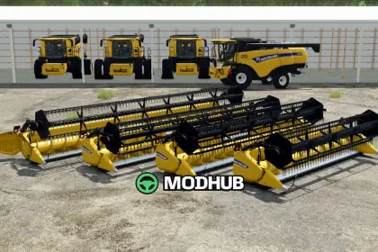 Жниварка New Holland 740CF Flex Headers V1.0.0.1 для FS25 — 2
