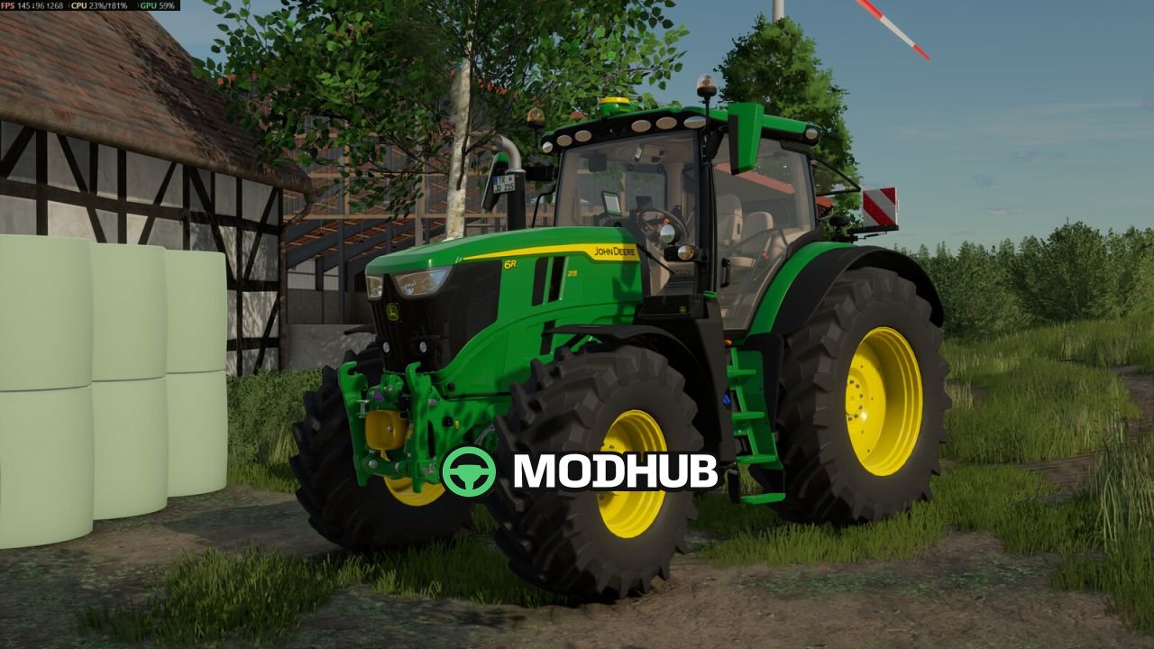 Трактор John Deere 6R 175-215 V1.2.1 для FS25