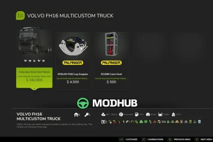 Вантажівка VOLVO FH16 MULTICUSTOM TRUCK V1.0.0.4 для FS25 — 3