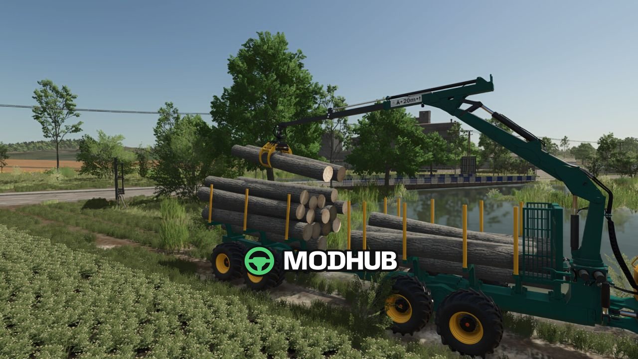 Причіп-лісозаготівля Lizard LogFlex Forwarder Trailer V1.0 для FS25