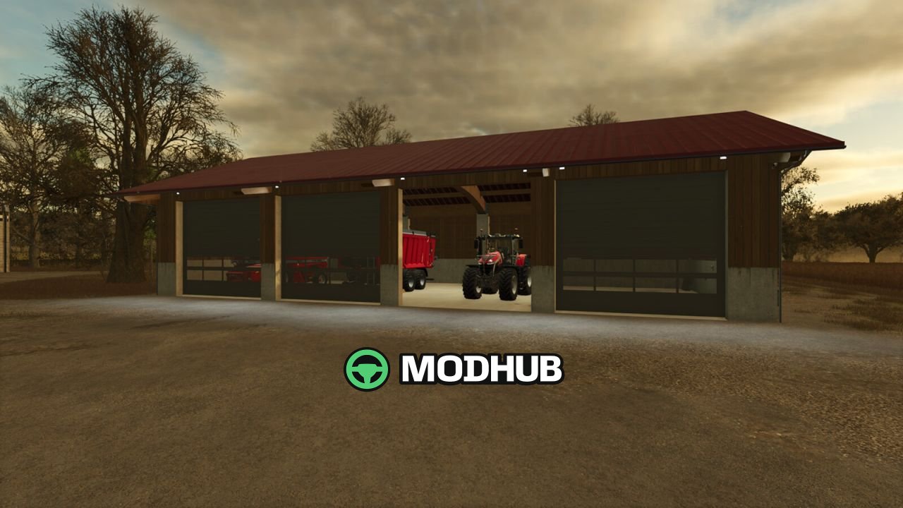 Машинний ангар Machine Hall V1.1 для FS25