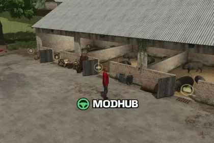 Свинарник Small Balkan Pig Barn v1.0 для FS25