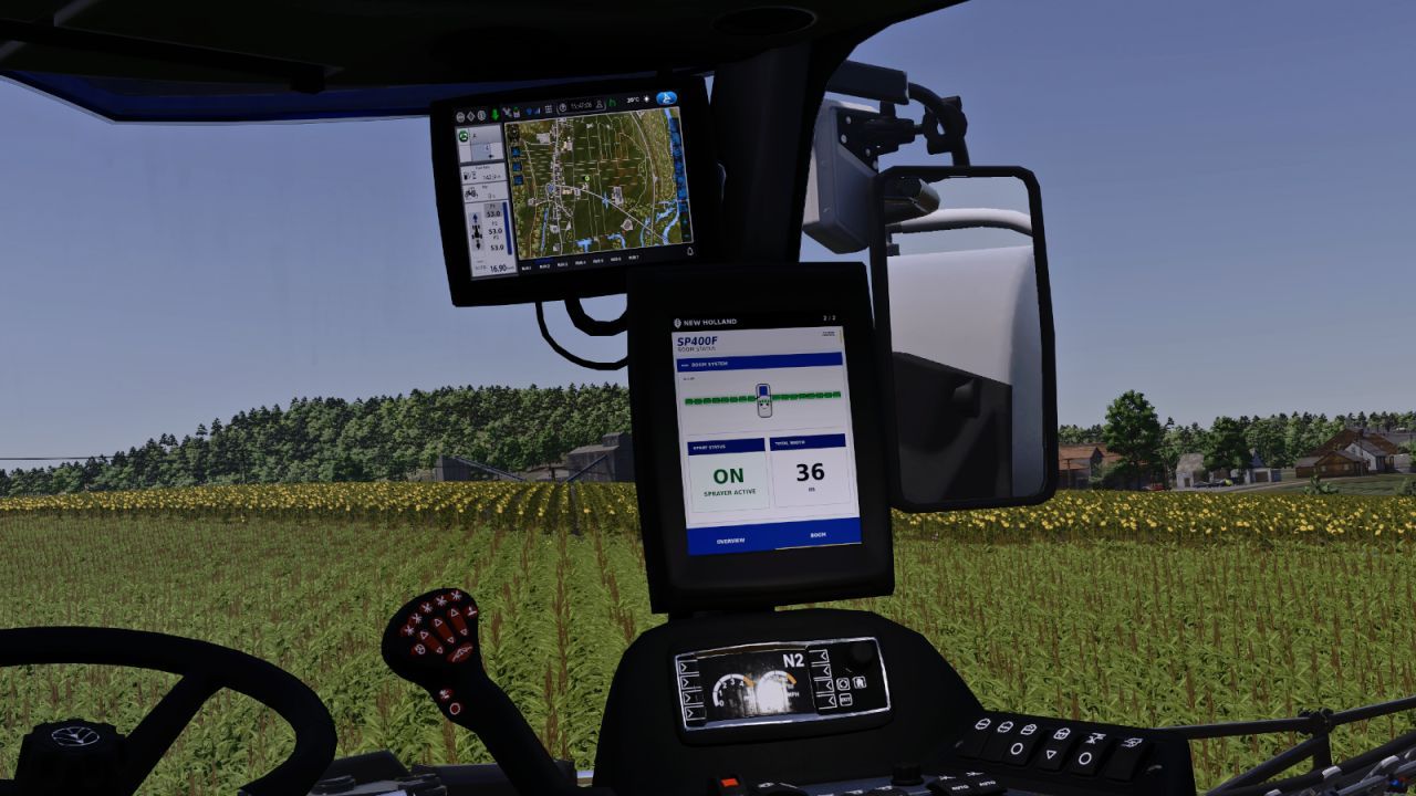Самохідний обприскувач New Holland SP400F для Farming Simulator 25