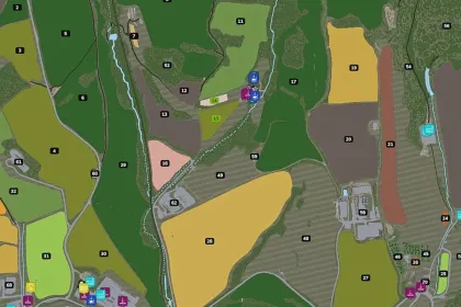 Легендарна Карта Kingdom Of Wallachia для Farming Simulator 25 — 64 Культури, Нові Виробництва та Ферми — 2