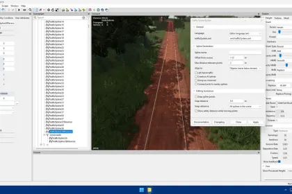 Traffic Spline Builder (Giants Editor 10) для Farming Simulator 25