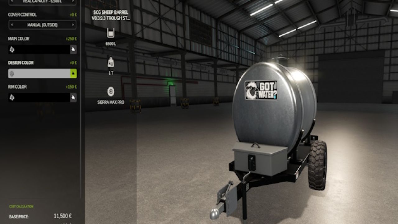 Бочка для рідин SCG Sheep Liquid Barrel для Farming Simulator 25