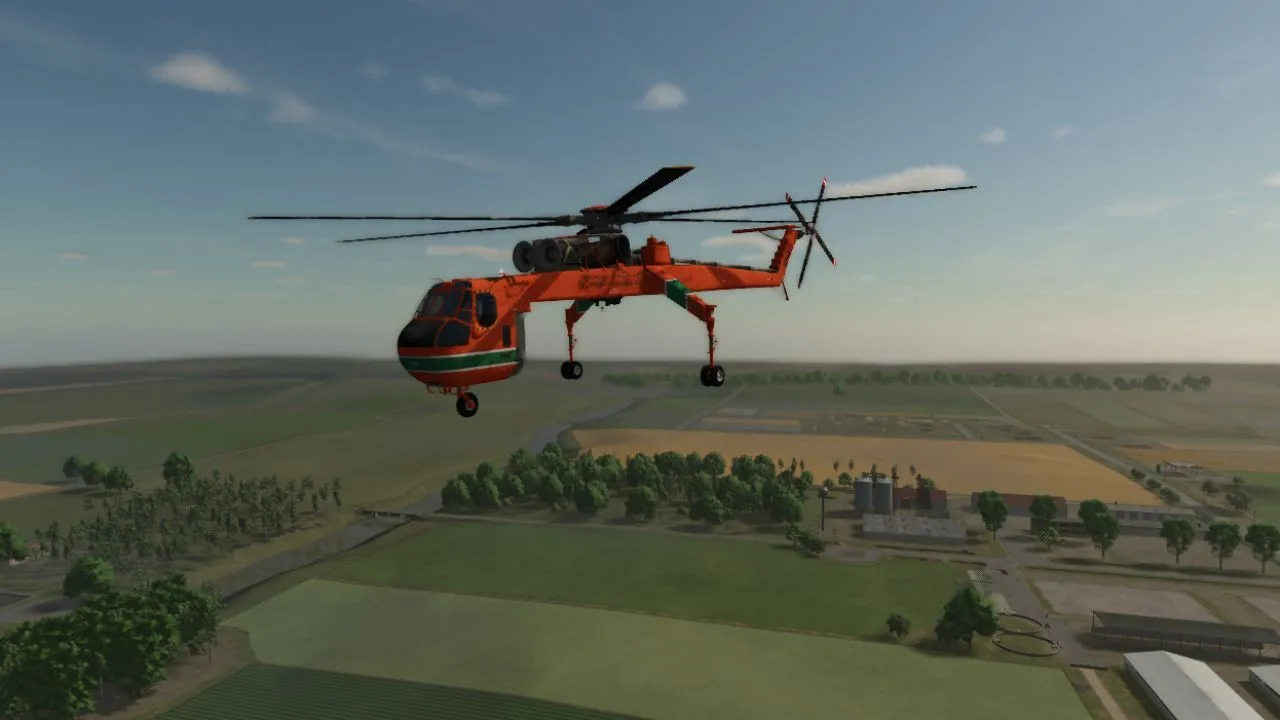 Powerful Forestry Helicopter for Logging in Farming Simulator 25