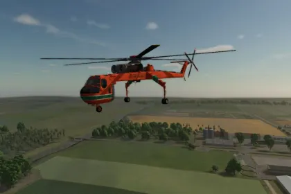 Powerful Forestry Helicopter for Logging in Farming Simulator 25 — 1