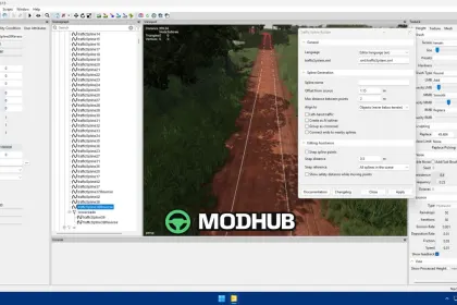 Traffic Spline Builder (Giants Editor 10) V1.0 для FS25