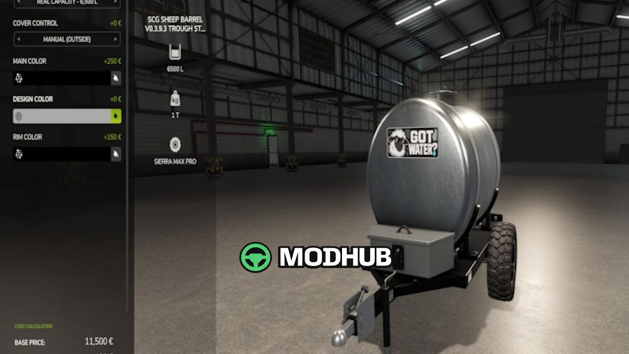 Причіп SCG Sheep Liquid Barrel V1.0 для FS25