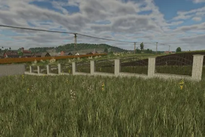 Декоративний паркан з бетонних плит (префаб) для Farming Simulator 25