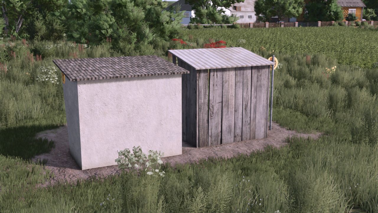 Пак зупинок автобуса (префаб) для Farming Simulator 25