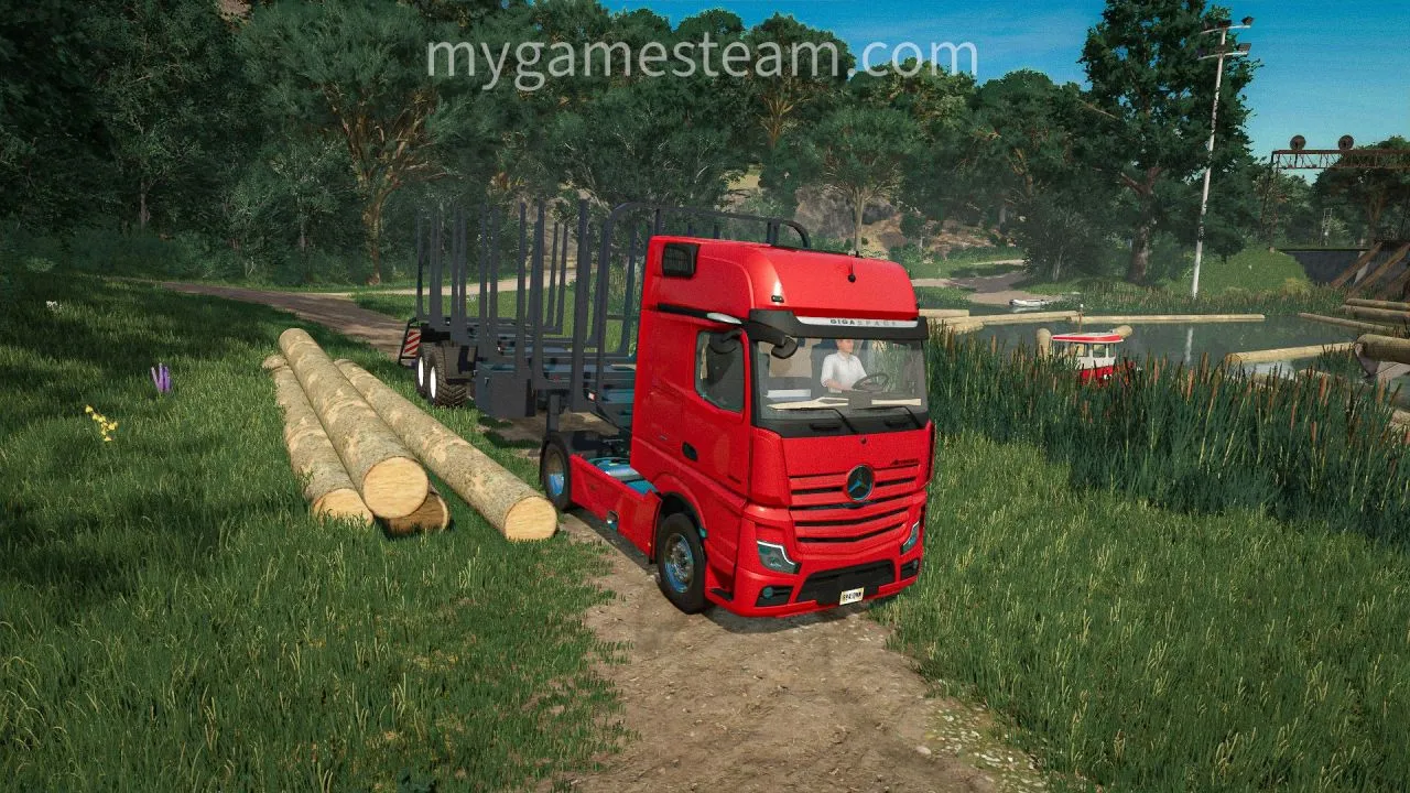Ефективний Причіп Guerra Wood Transport Trailer для Перевезення Лісу 12 м у FS25