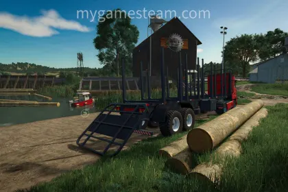 Ефективний Причіп Guerra Wood Transport Trailer для Перевезення Лісу 12 м у FS25