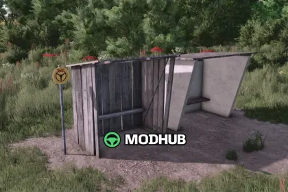 Зупинка автобуса (префаб) Pack Bus Stop для FS25