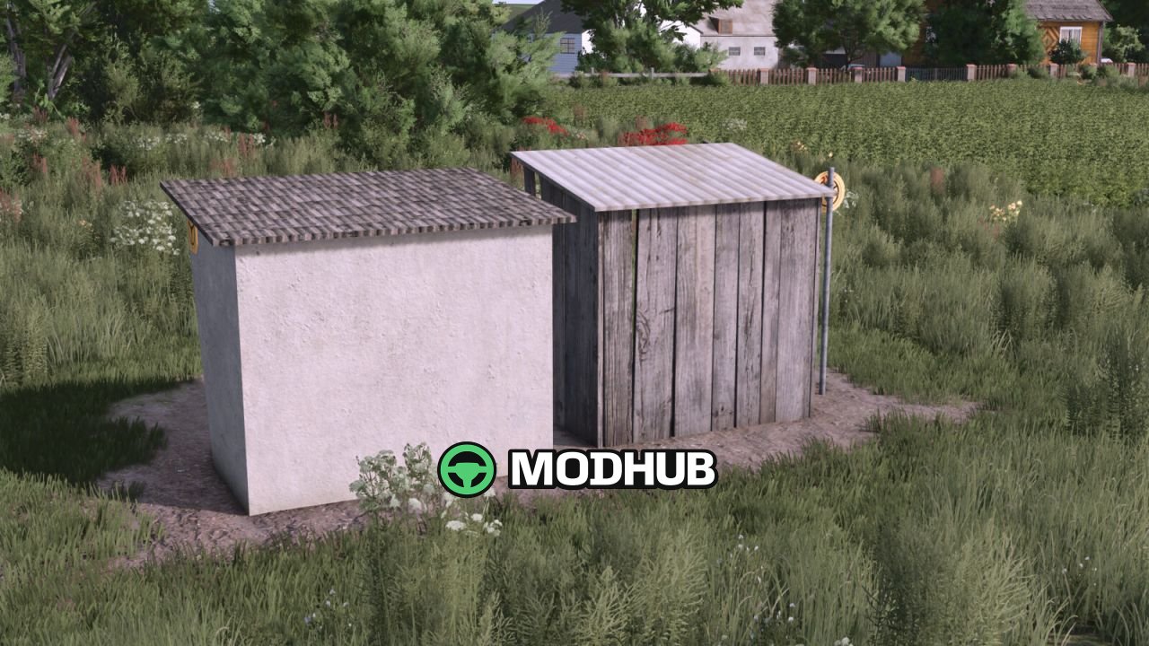 Зупинка автобуса (префаб) Pack Bus Stop для FS25