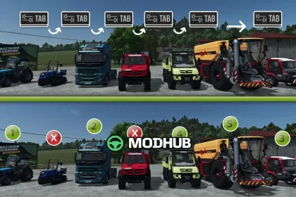 Сортування вкладки техніки V1.3 для FS25 — 2