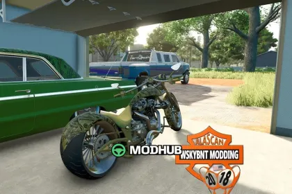 Мотоцикл WSKYBNT Big Bear Choppa для FS25 — 2