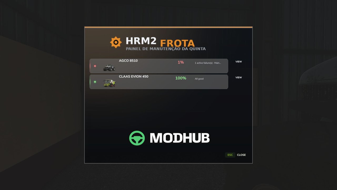 Скрипт Hyper Realistic Maintenance 2 V1.4 для FS25