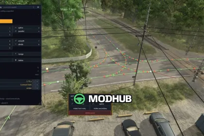 Редактор маршрутів AutoDrive з висоти для FS25