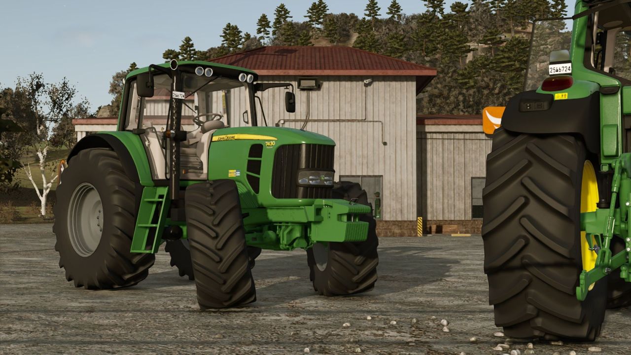 Leistungsstarker Traktor John Deere 7030 Premium V2 mit realistischer Physik für Farming Simulator 25