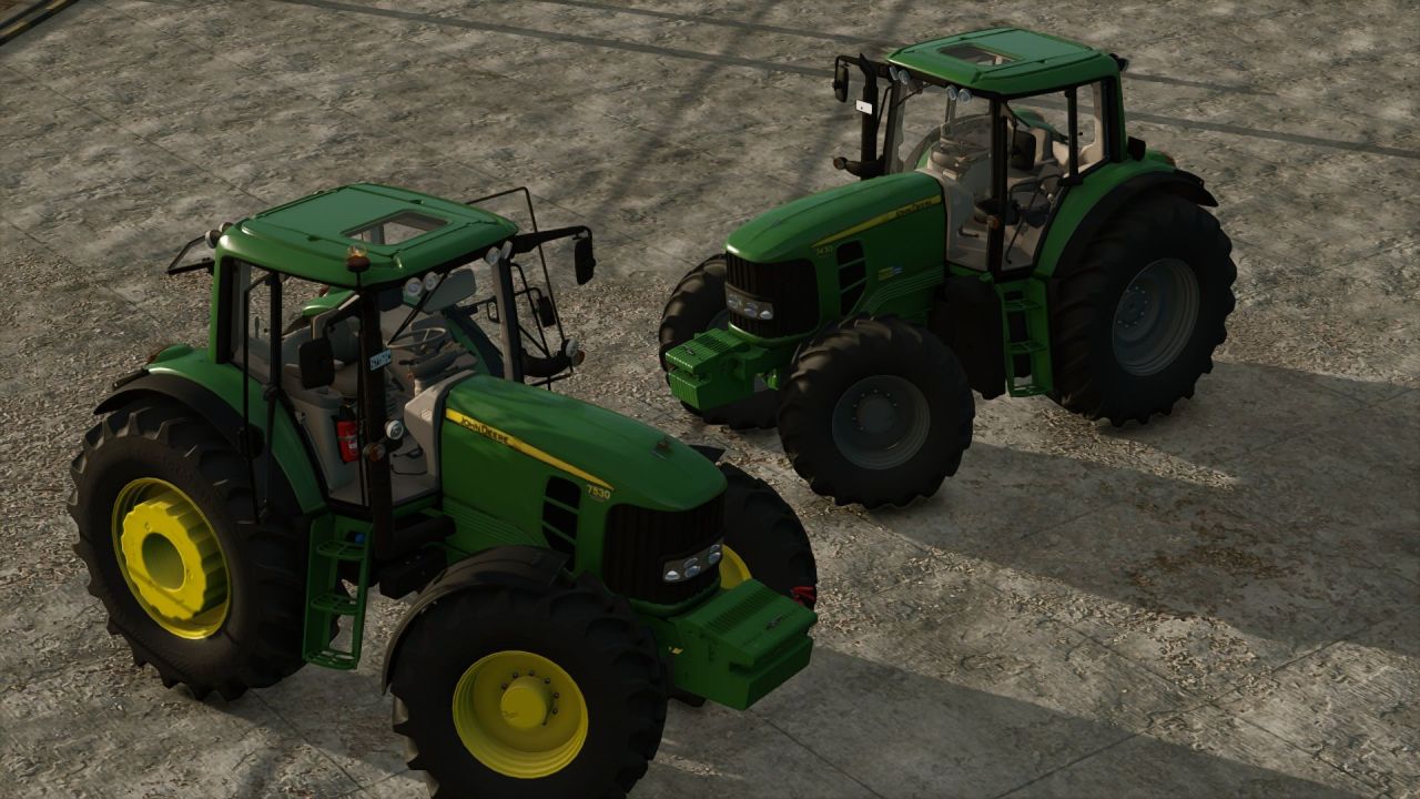 Leistungsstarker Traktor John Deere 7030 Premium V2 mit realistischer Physik für Farming Simulator 25