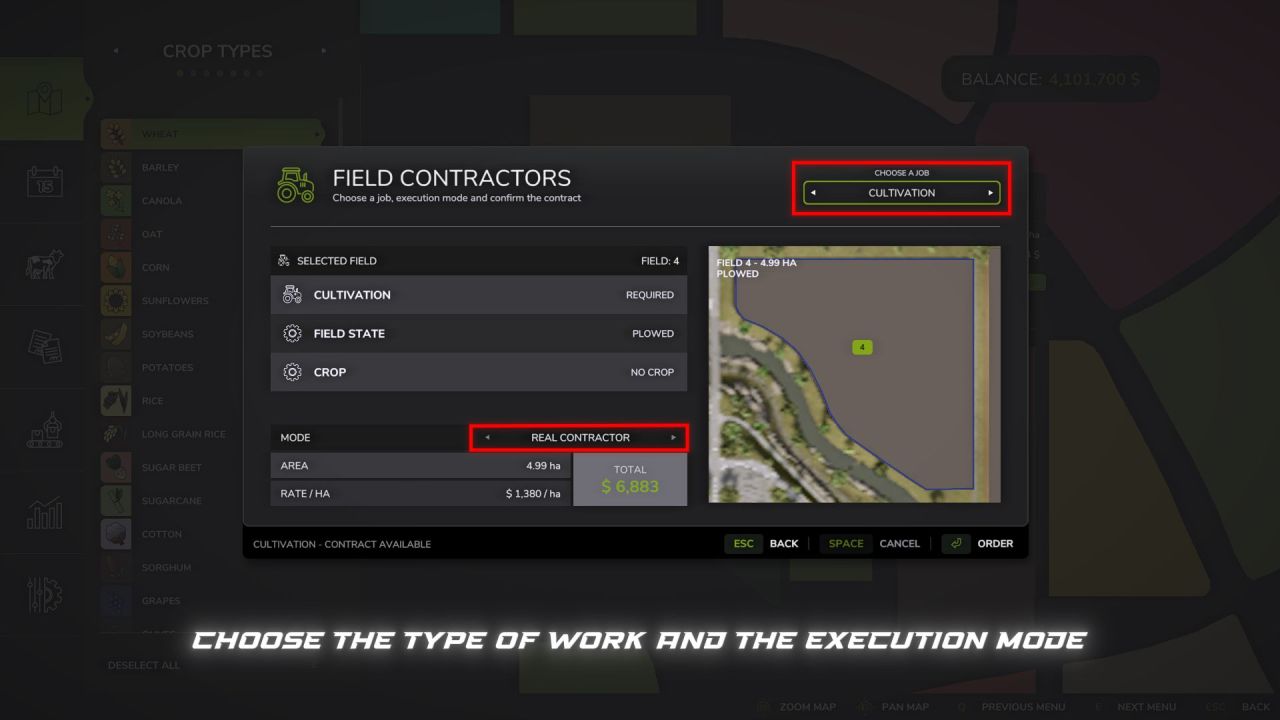 Скрипт Field Contractors для Farming Simulator 25