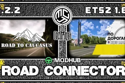 Map Road to the Caucasus + RusMap [VK] RC v2.2 for ETS2