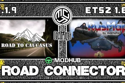 Karte Road to Caucasus + RusMap [Aldimator] RC v1.9 für ETS2