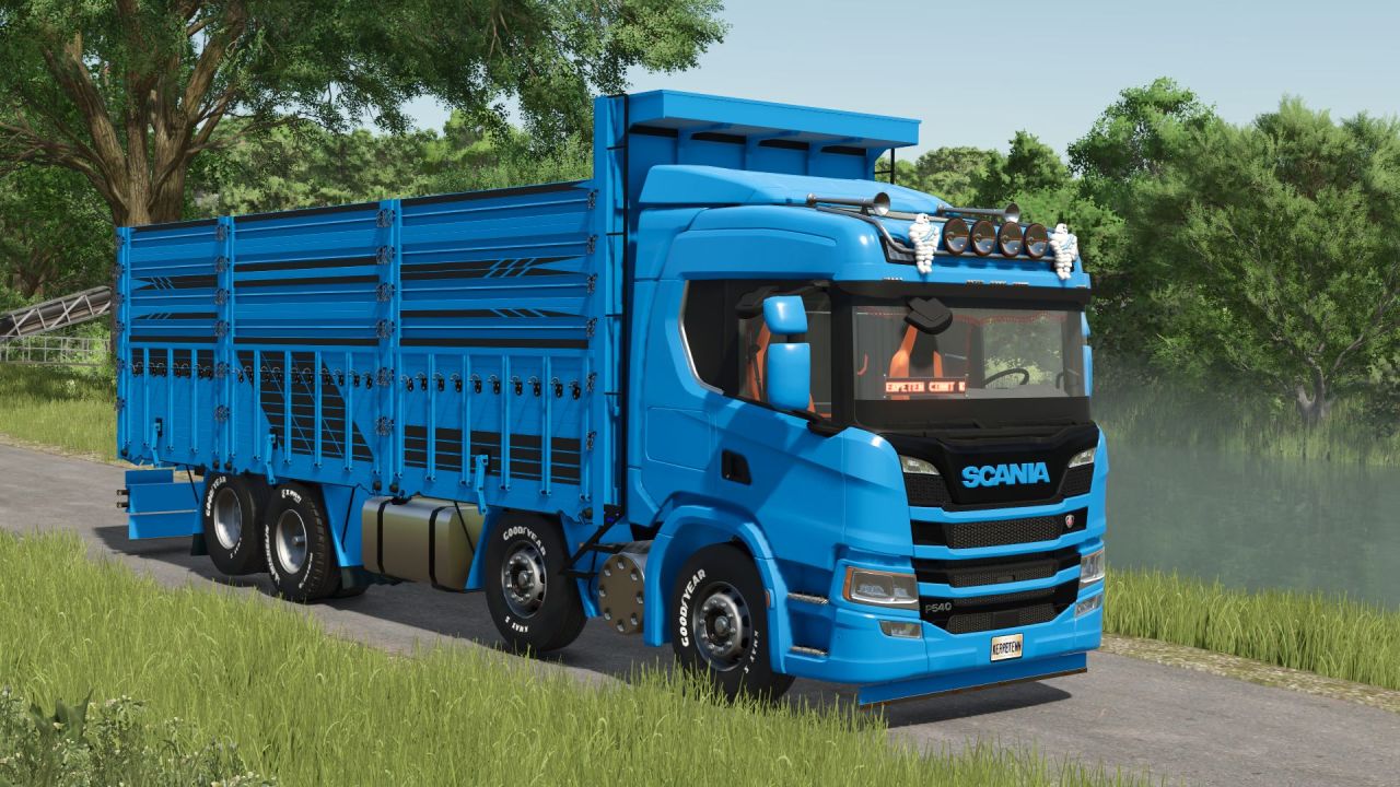 Mocna Ciężarówka Scania NTG P320 KİRKAYAK do FS25 z Interaktywną Kabiną i Tuningiem