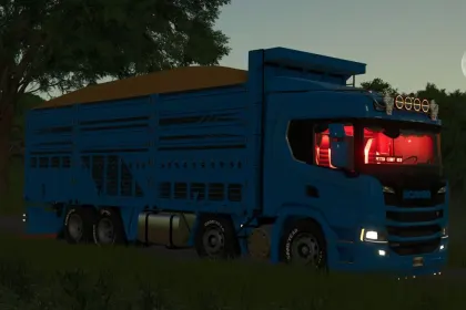 Mocna Ciężarówka Scania NTG P320 KİRKAYAK do FS25 z Interaktywną Kabiną i Tuningiem — 2