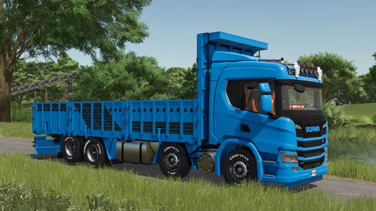 Mocna Ciężarówka Scania NTG P320 KİRKAYAK do FS25 z Interaktywną Kabiną i Tuningiem