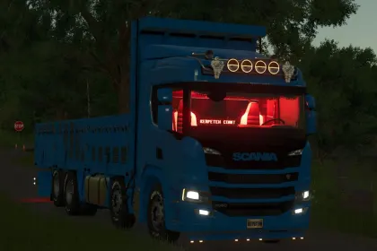 Mocna Ciężarówka Scania NTG P320 KİRKAYAK do FS25 z Interaktywną Kabiną i Tuningiem — 4