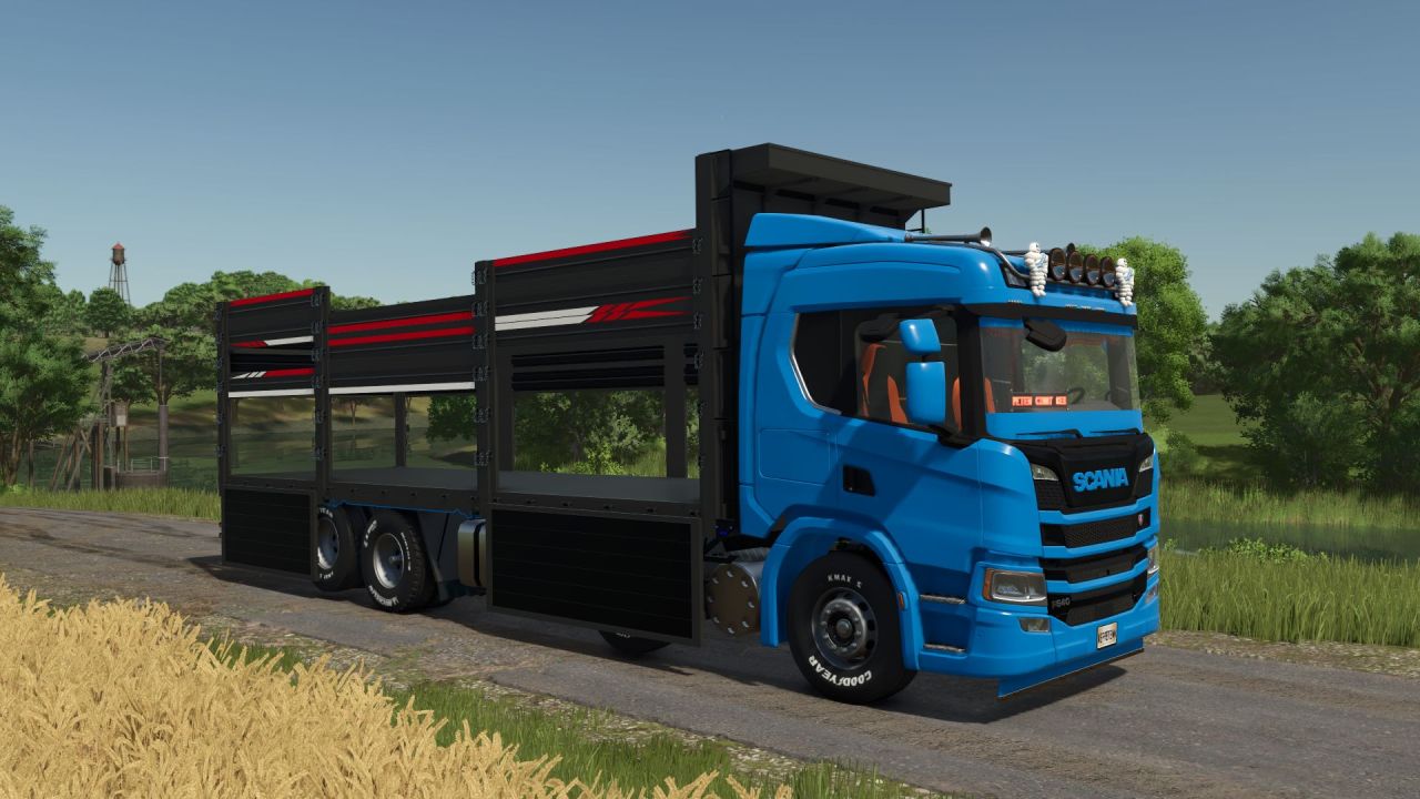 Mocna Ciężarówka Scania NTG P320 KİRKAYAK do FS25 z Interaktywną Kabiną i Tuningiem