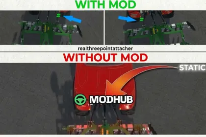 Реалістичне триточкове зчеплення v2.0 для FS25