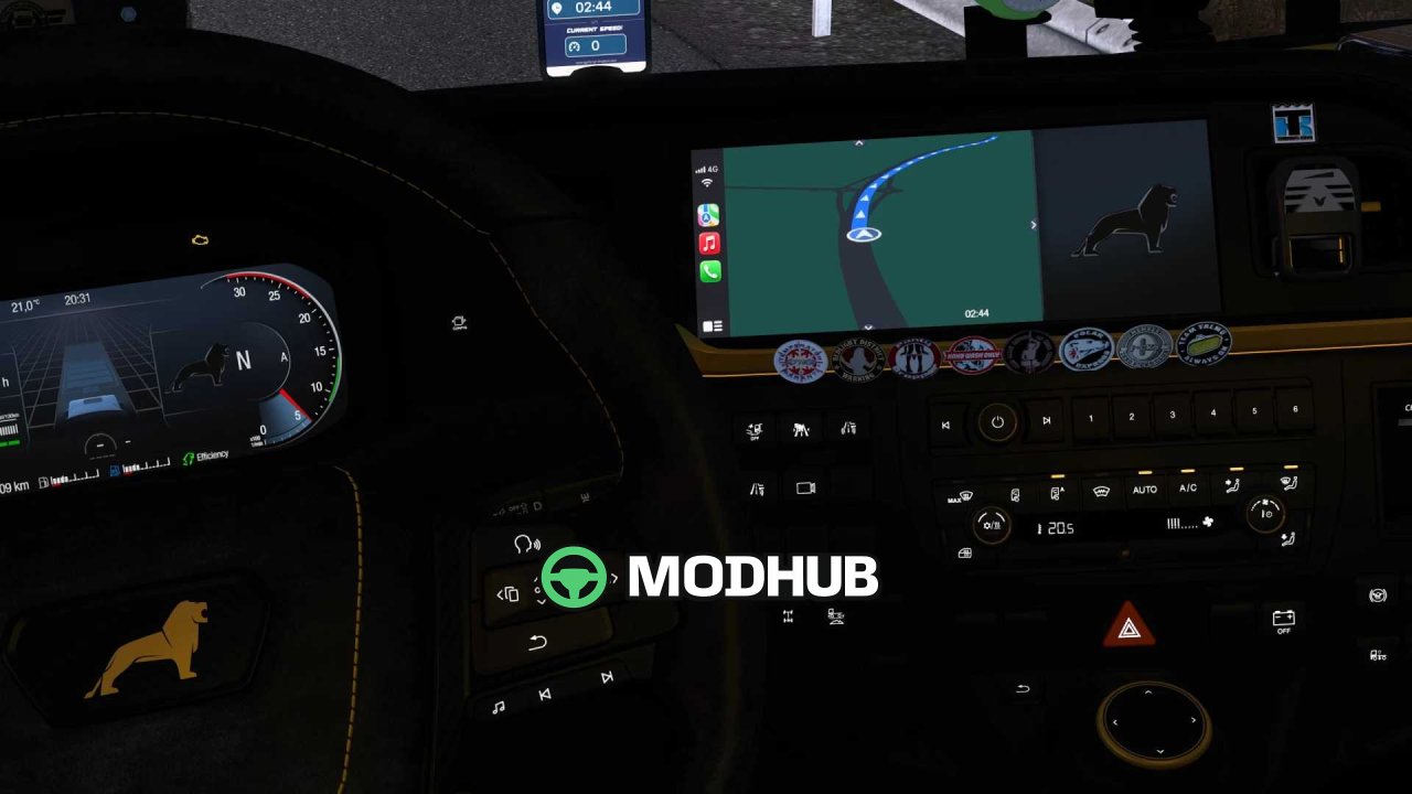Інтерфейс CarPlay для MAN TGX 2020 для ETS2