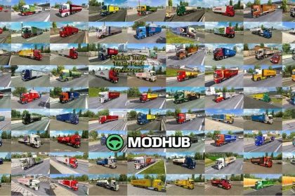 Painted Truck Traffic Pack by Jazzycat v18.7.15 for ETS2