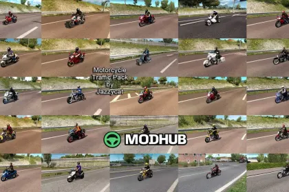 Motorcycle Traffic Pack by Jazzycat v6.5.18 for ETS2