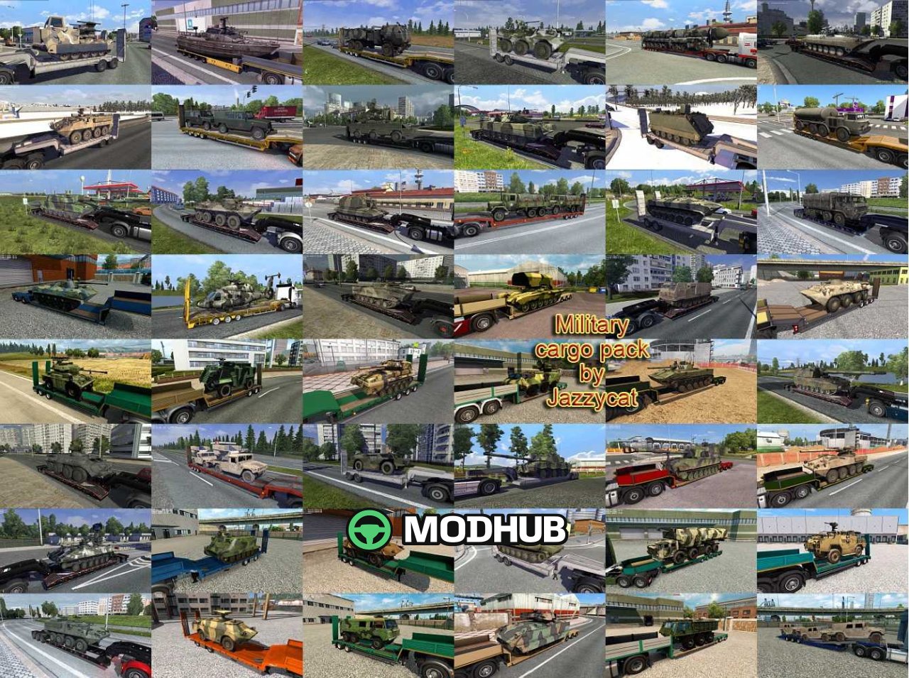 Military Cargo Pack by Jazzycat v6.8.7 for ETS2