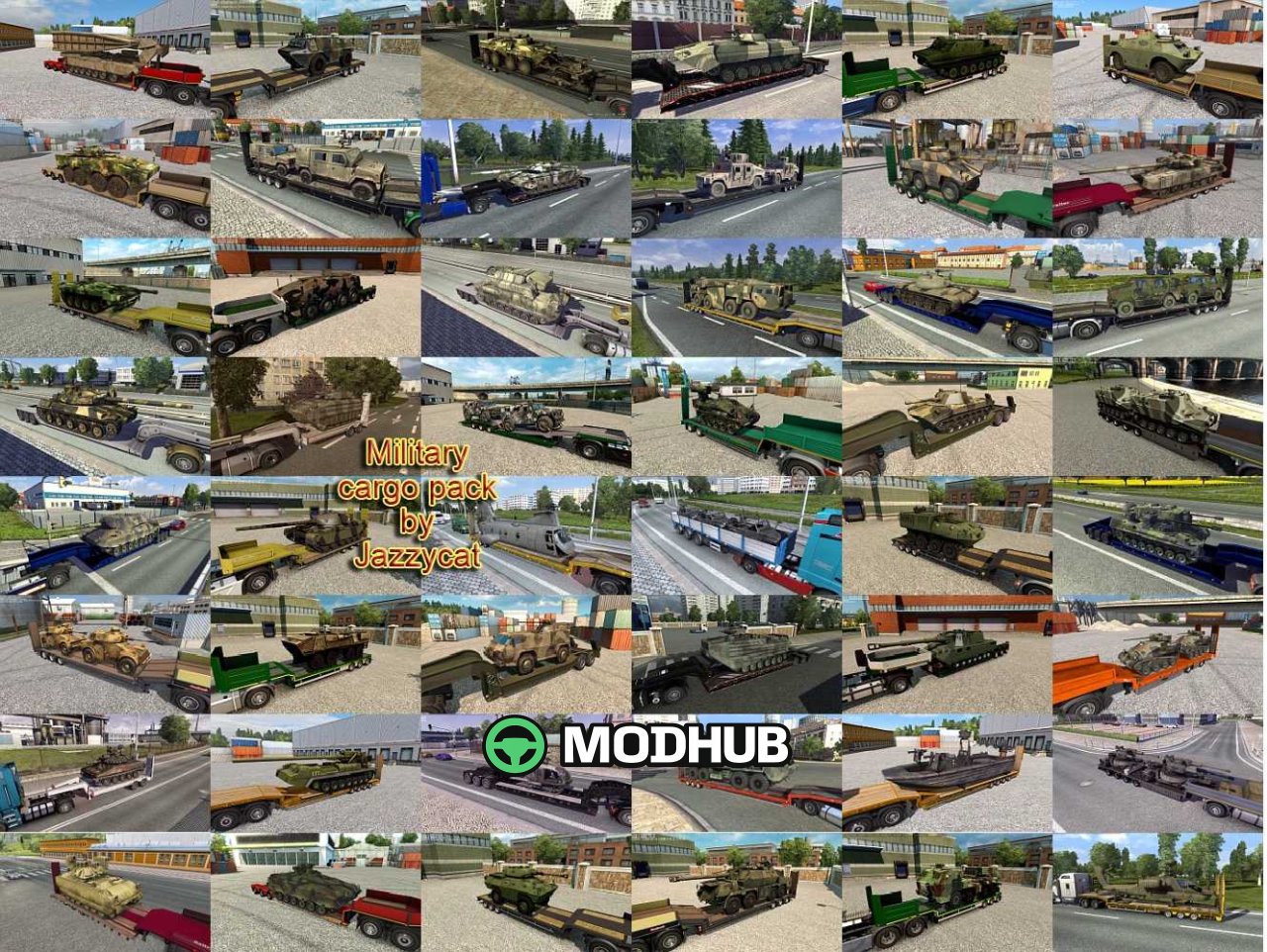 Military Cargo Pack by Jazzycat v6.8.7 for ETS2