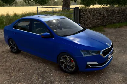 Sparsame Limousine Skoda Rapid für Farming Simulator 25 — Schneller Transport auf der Farm — 1