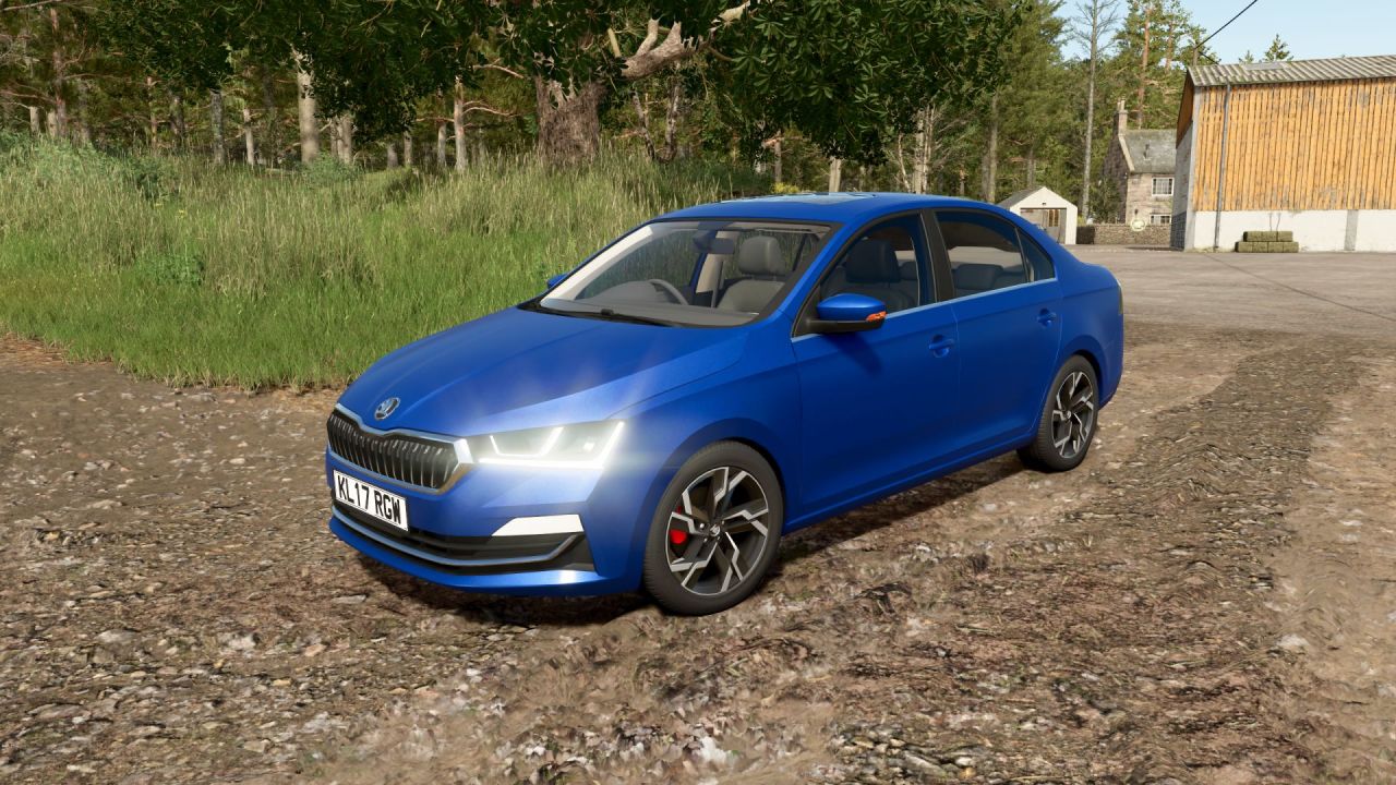 Економний Седан Skoda Rapid для Farming Simulator 25 — Швидкий Транспорт на Фермі - Скріншоти