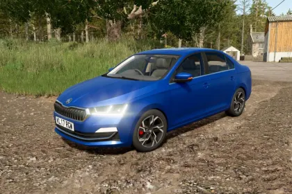 Sparsame Limousine Skoda Rapid für Farming Simulator 25 — Schneller Transport auf der Farm — 2