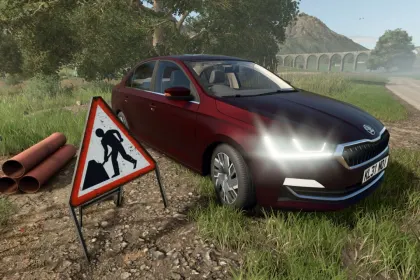 Sparsame Limousine Skoda Rapid für Farming Simulator 25 — Schneller Transport auf der Farm — 4