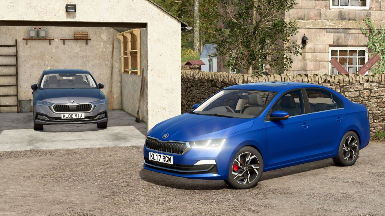 Економний Седан Skoda Rapid для Farming Simulator 25 — Швидкий Транспорт на Фермі - Скріншоти